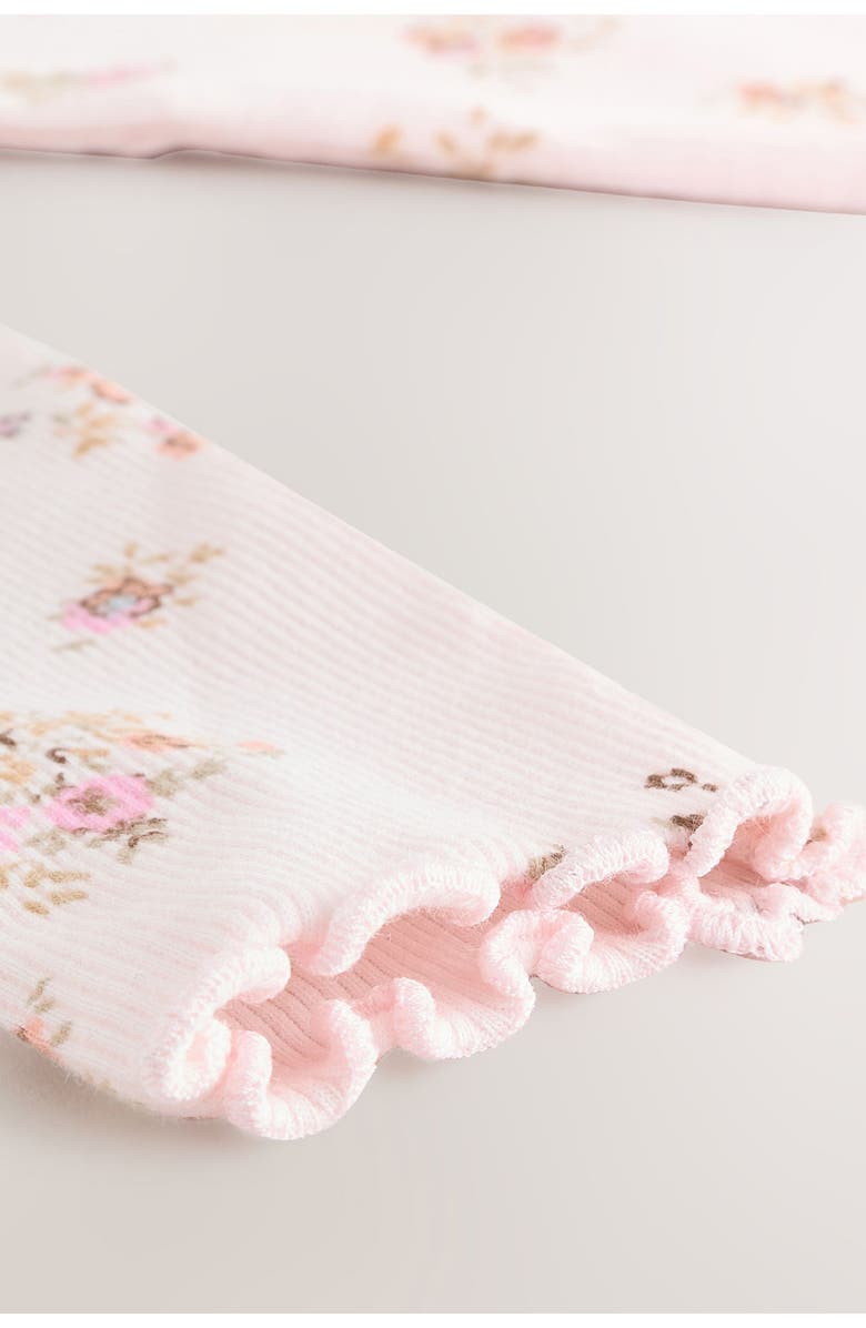 NEXT Kids' Ditsy Rib Long Sleeve Top, Alternate, color, Neutral