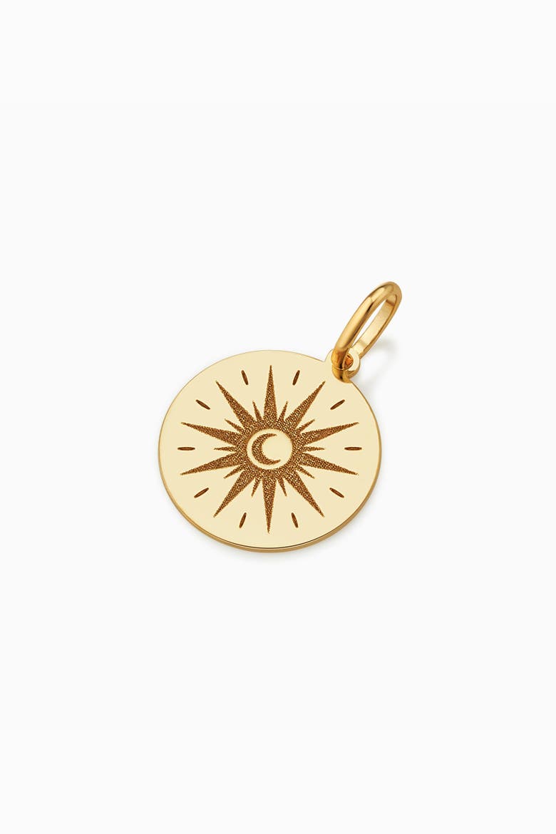14K Gold Summer Solstice Pendant Charm, Alternate, color, Yellow Gold
