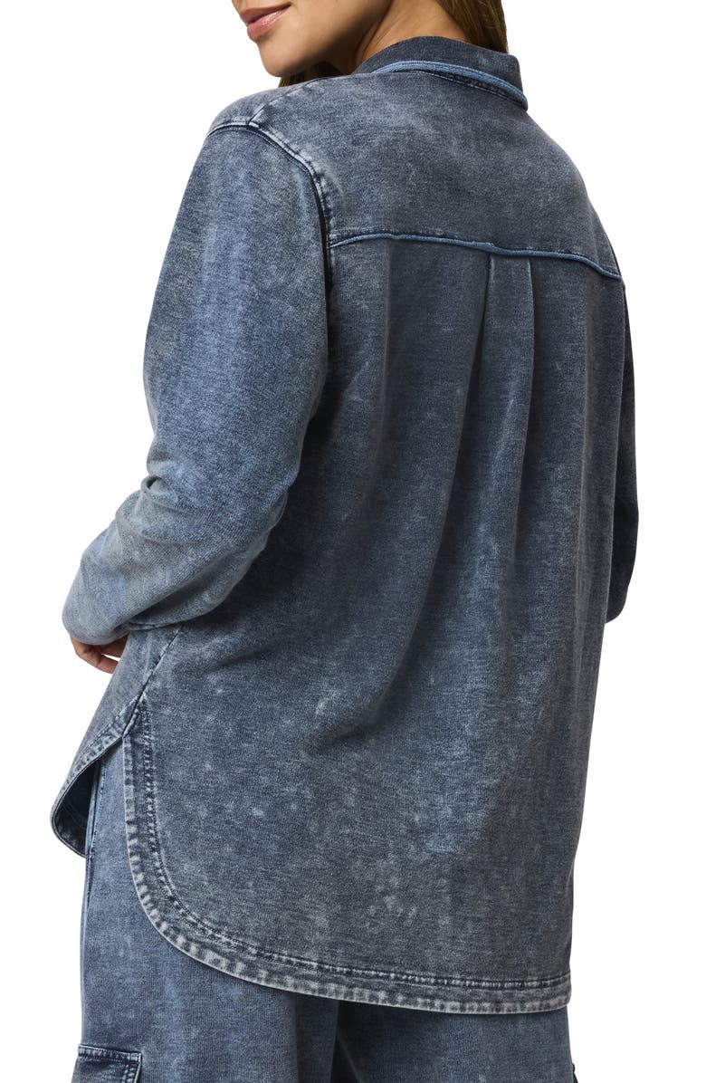 Splendid Gwen Indigo Terry Button-Up Shirt, Alternate, color, Indigo Blue