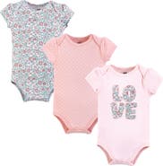 Hudson Baby Essential Three-Piece Set of Cotton Bodysuits