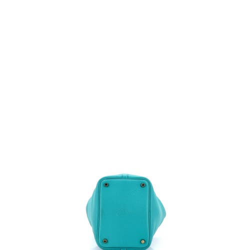 Pre-owned Hermes Hermes Picotin Lock Bag Clemence Pm In Blue