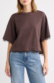AllSaints Nia Lace Trim T-Shirt