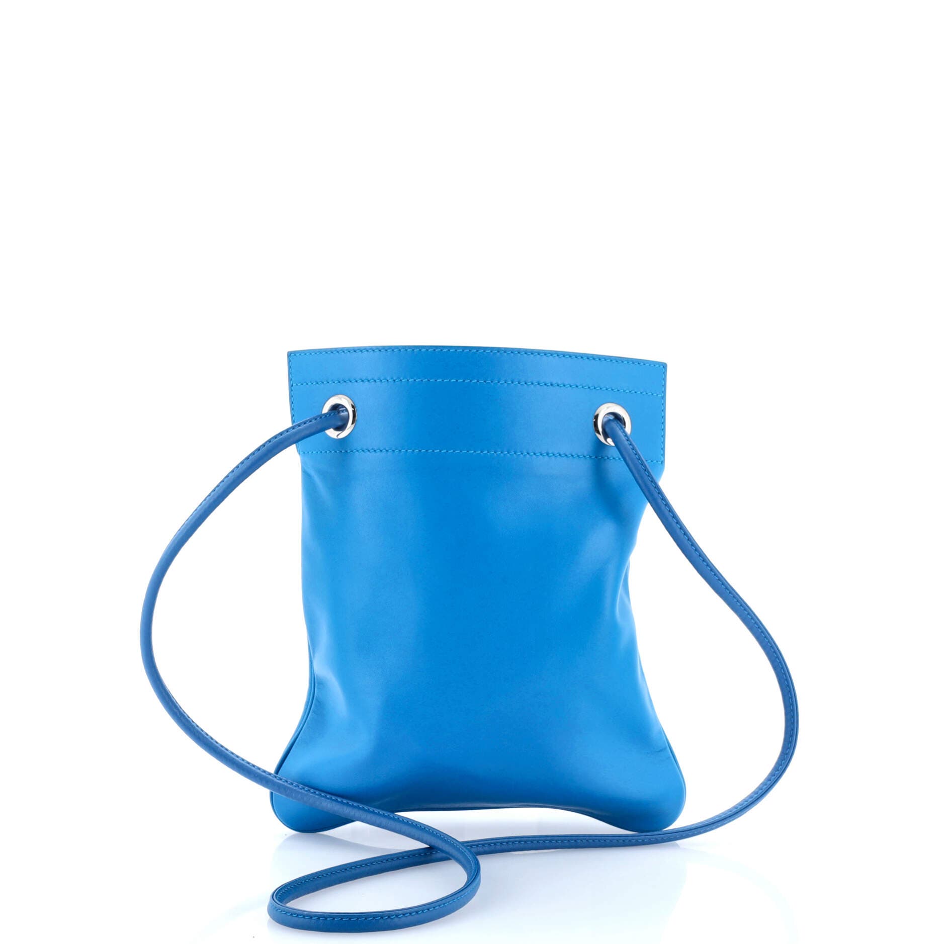 Pre-Owned Hermes Aline Bag Milo Lambskin and Swift Mini, Alternate, color, Bleu Zanzibar