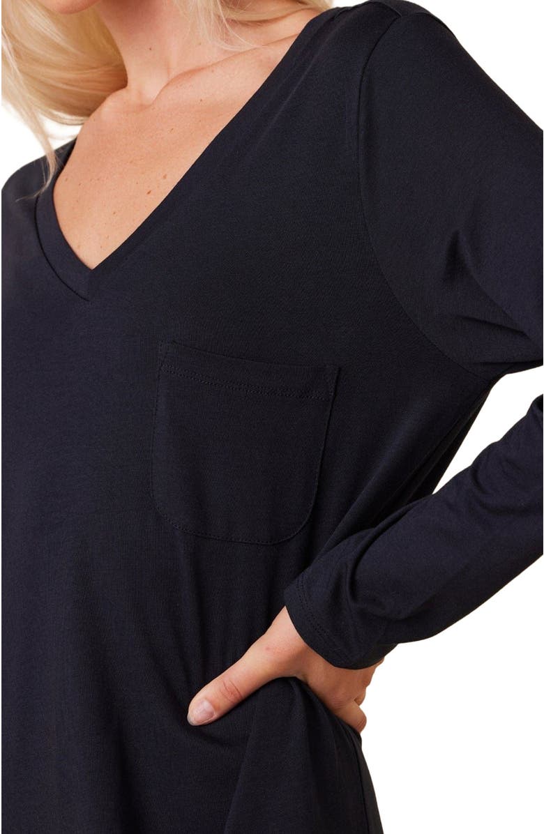 The Cat's Pajamas Pima Knit Sleep Shirt, Alternate, color, Classic Midnight