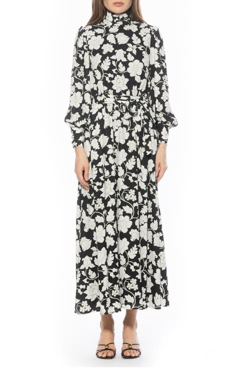 Saliah Mockneck Blouson Sleeve Dress