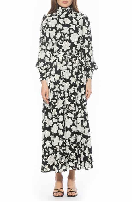 Alexia Admor Saliah Mockneck Blouson Sleeve Dress