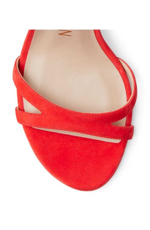 Stuart Weitzman Soiree 100 Lace-up Sandal In Red
