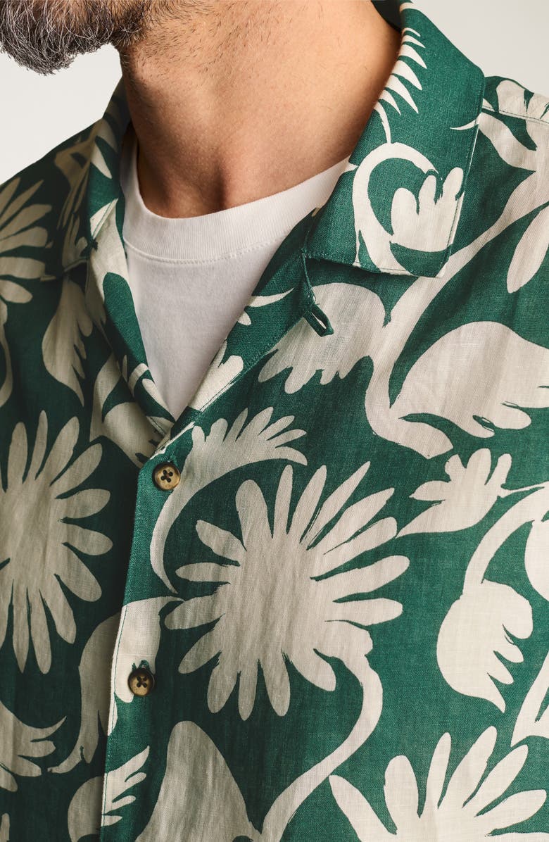 Bonobos Resort Riviera Floral Linen Camp Shirt, Alternate, color, Floral