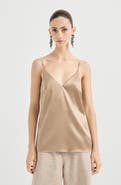 Brunello Cucinelli Stretch silk satin camisole