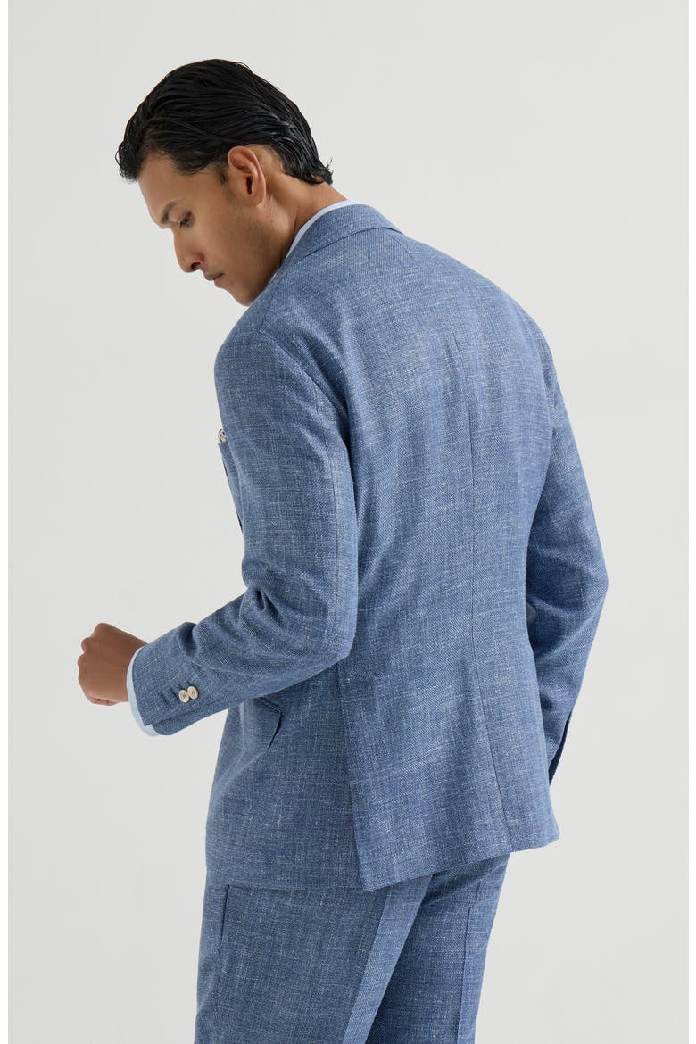 Hopsack deconstructed blazer, Alternate, color, Denim