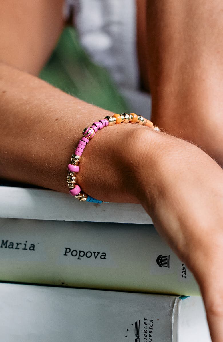 Brook and York Cove Beaded Bracelet, Alternate, color, Gold/ Multi