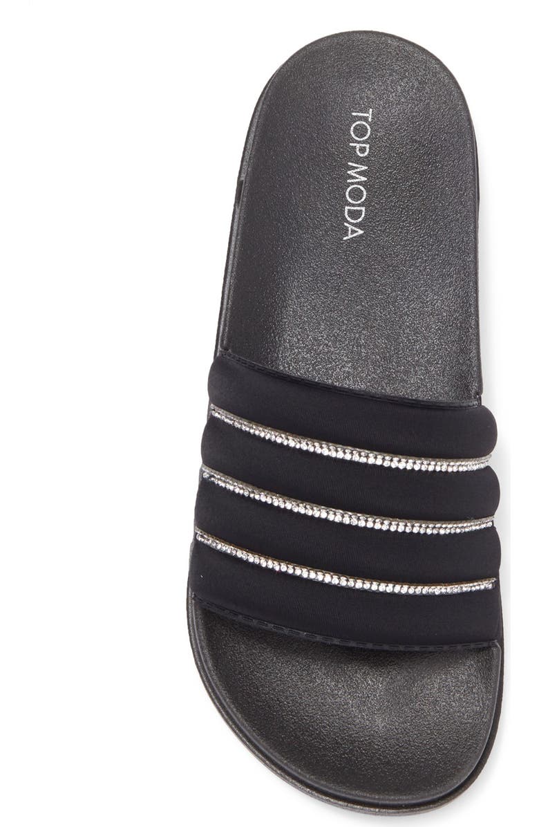 TOP GUY SHOES Sterling Rhinestone Embellished Slide Sandal, Alternate, color,