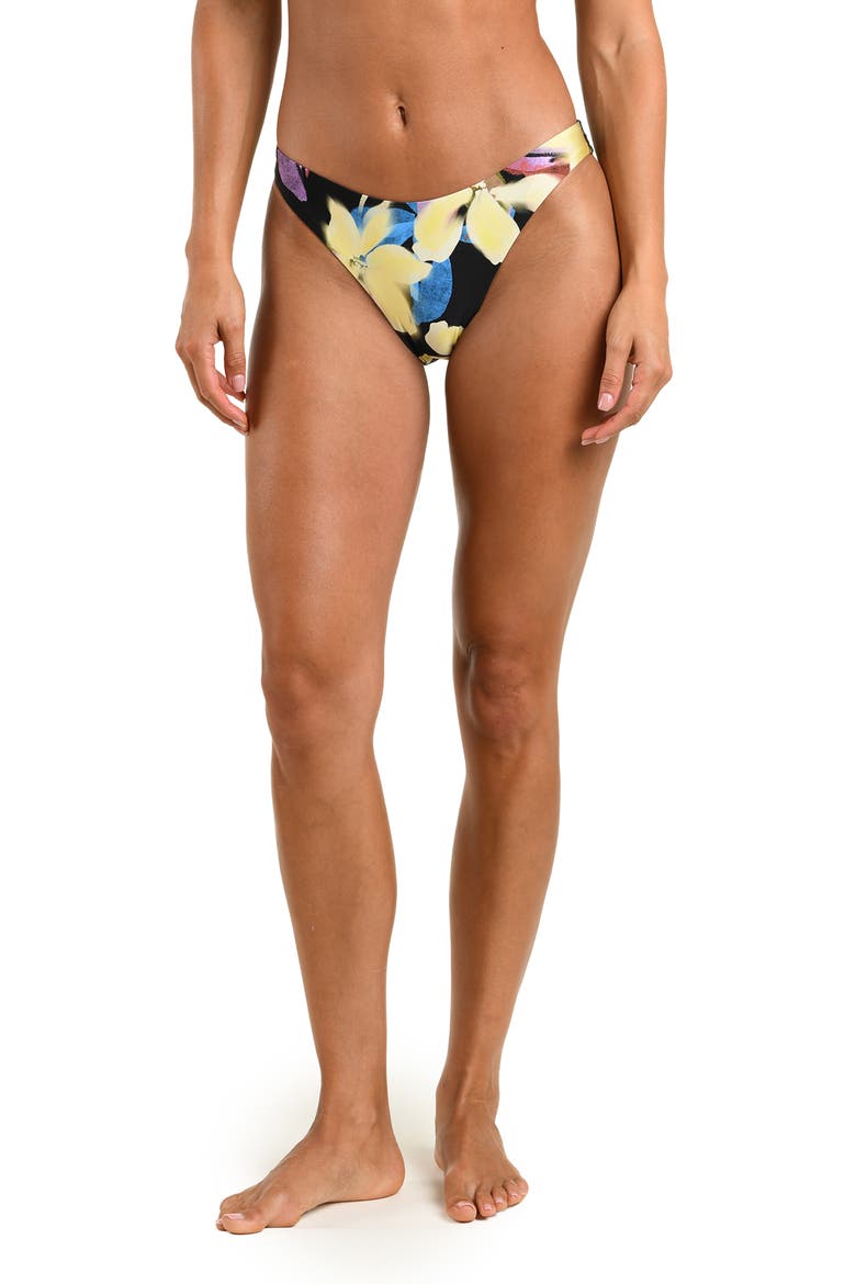 Afterglow High Leg Bikini Briefs, Alternate, color, BLACK MULTI