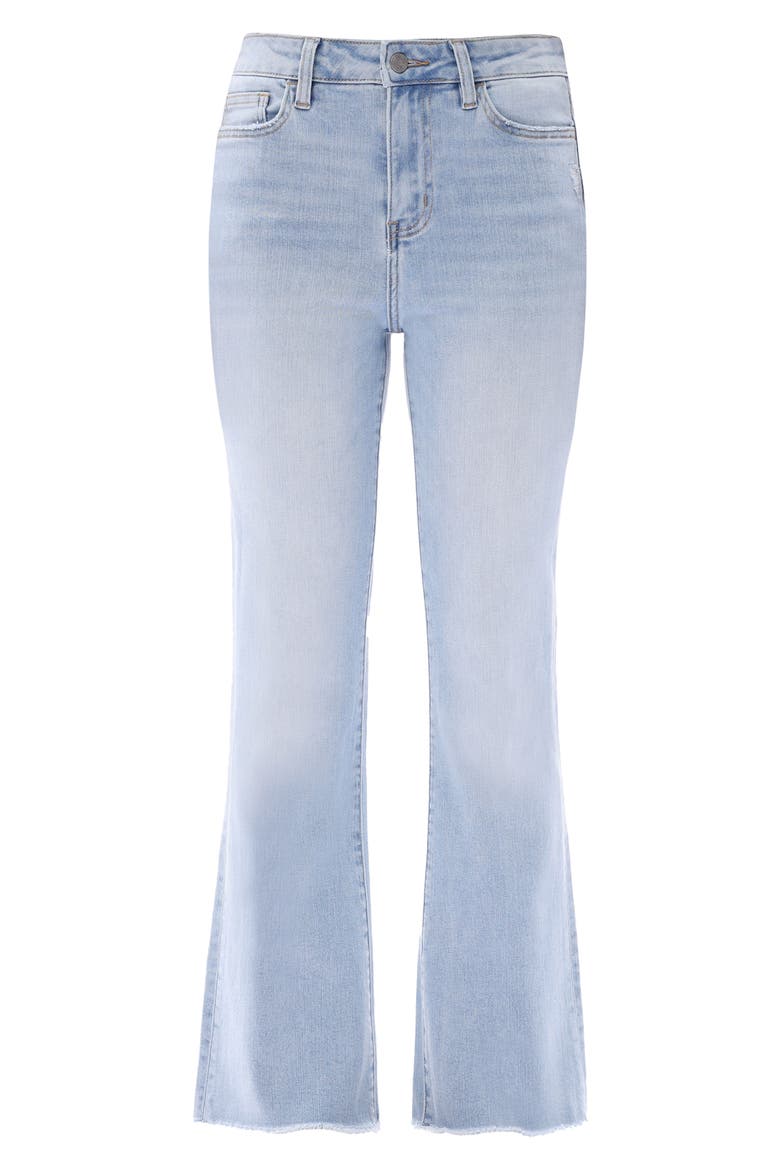 Frayed High Waist Ankle Bootcut Jeans, Alternate, color, LIGHT BLUE