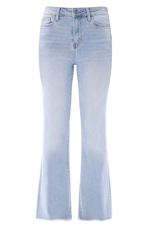 Bayeas Frayed High Waist Ankle Bootcut Jeans In Blue
