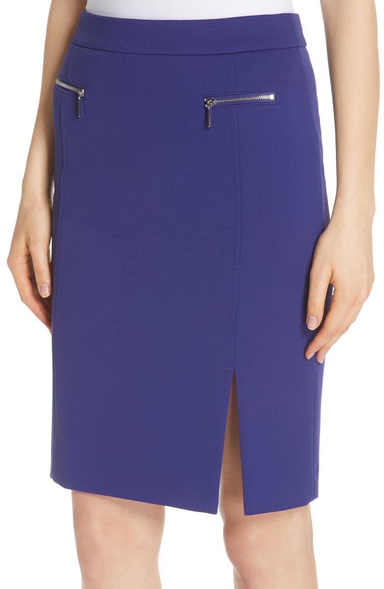 BOSS Veboa Twill Jersey Suit Skirt, Alternate, color,