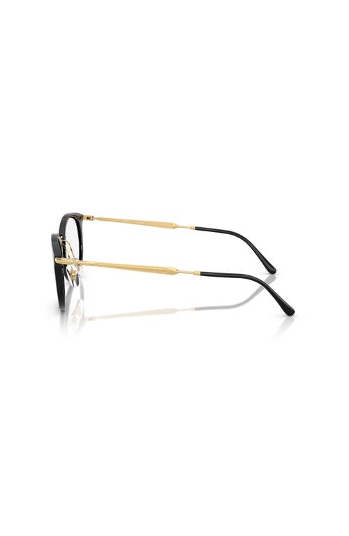 Ray Ban Ray-ban 51mm Oval Optical Glasses In Black