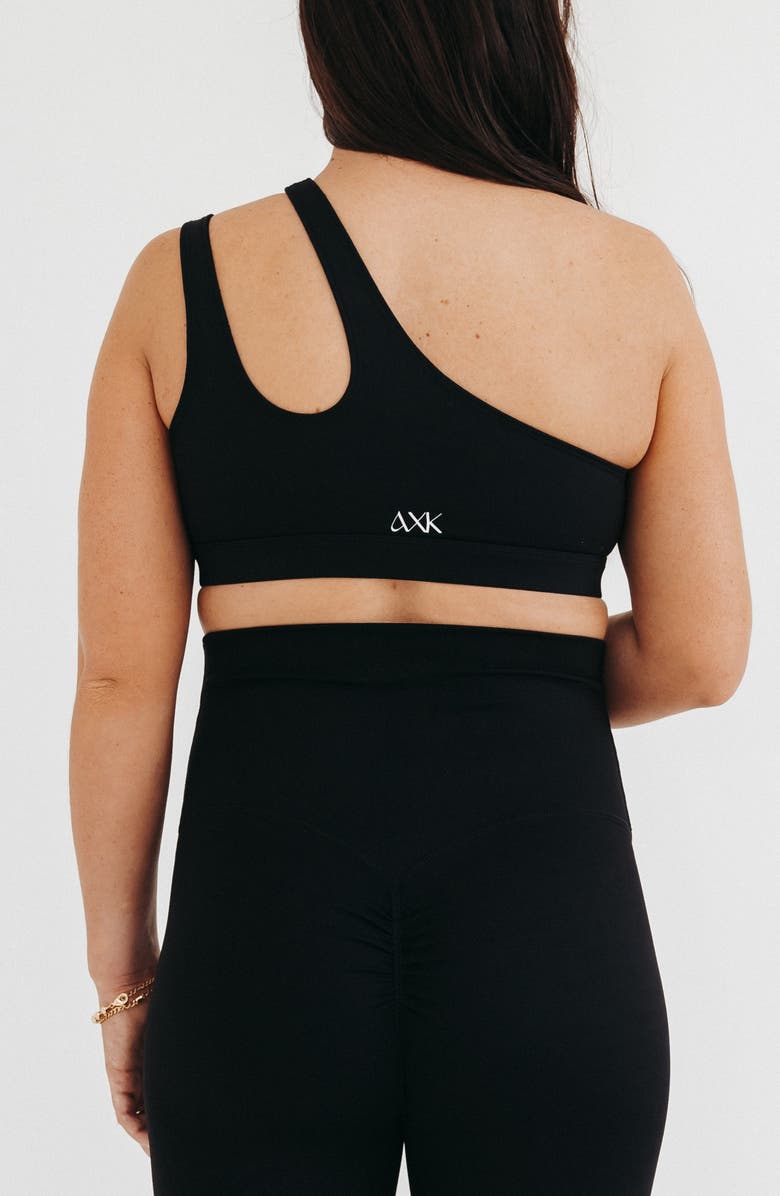 AXK Women's Cross Body Nursing Bra With Easy-Release Breastfeeding Clips and One-Shoulder Design, Alternate, color, Black