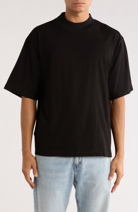 Mock Neck Oversized T-Shirt