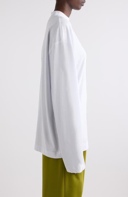 Dries Van Noten Hegelson Eyelet Oversize Cotton T-shirt In White
