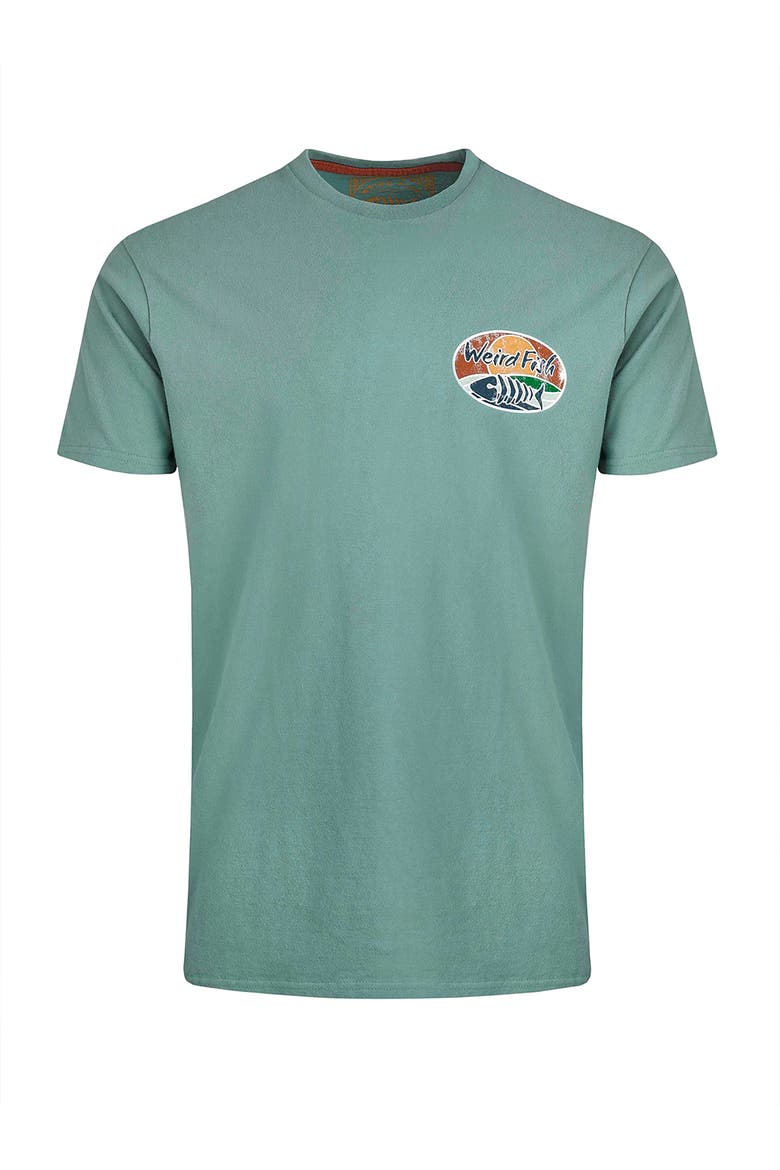 Land And Sea Back Print Graphic T-Shirt, Alternate, color, Mineral Blue