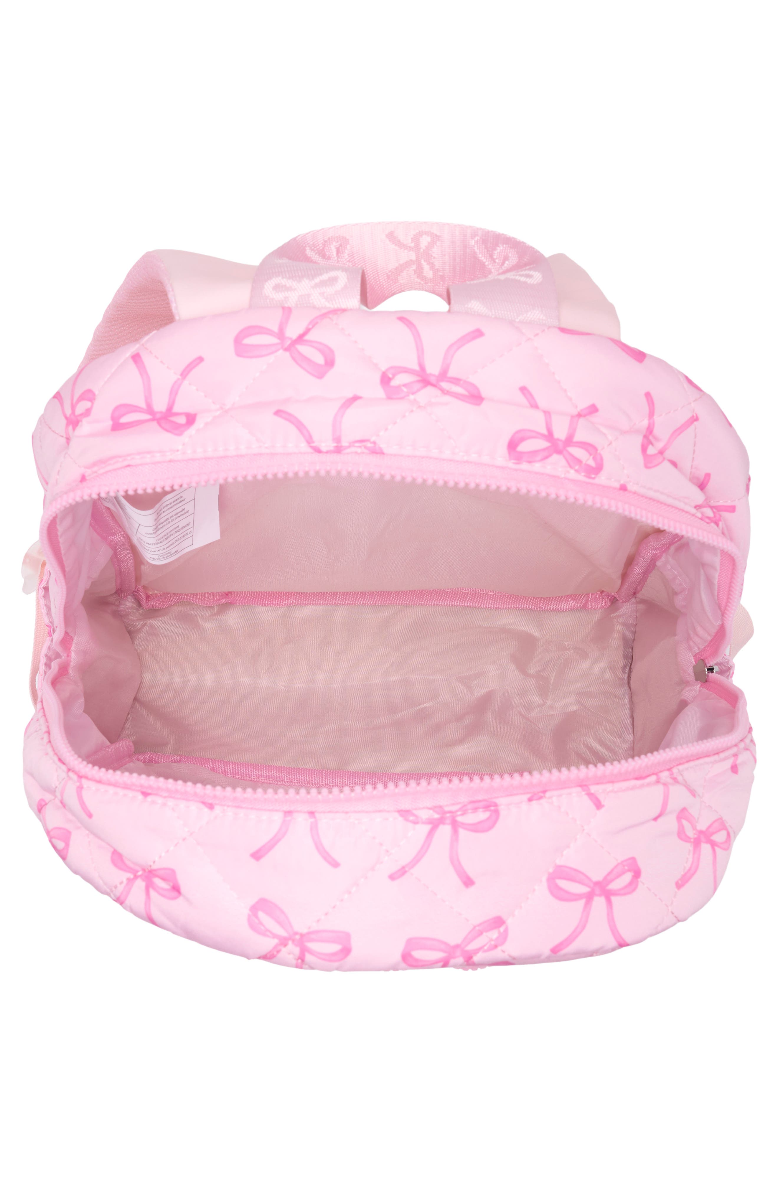 Large Bow Quilted Backpack, Alternate, color, LOLLIPOP