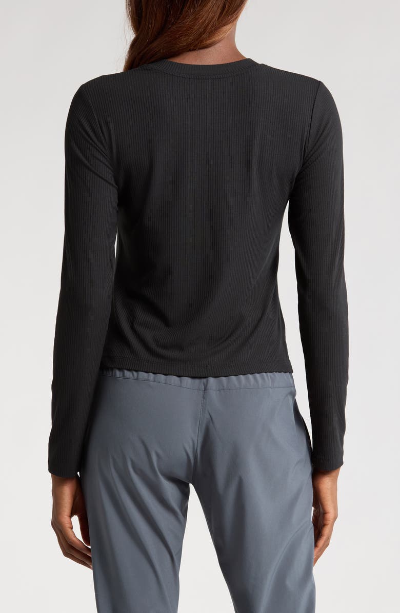 Free Fly Long Sleeve Rib T-Shirt, Alternate, color, Black
