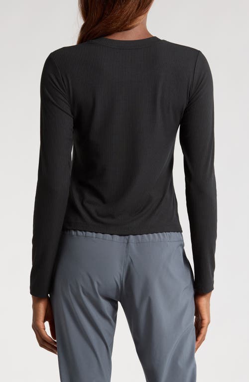 Free Fly Long Sleeve Rib T-shirt In Black