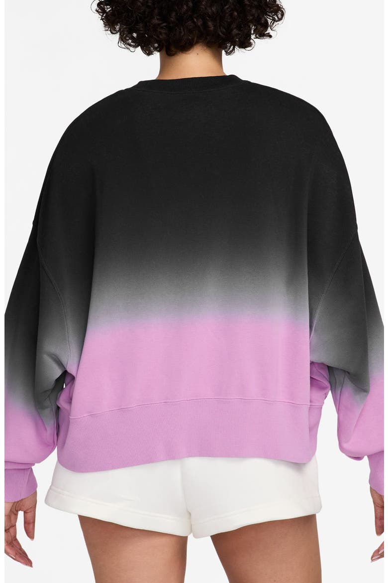 Phoenix Fleece Dip Dye Sweatshirt, Alternate, color, LIGHT MAGENTA/ BLACK/ BLACK
