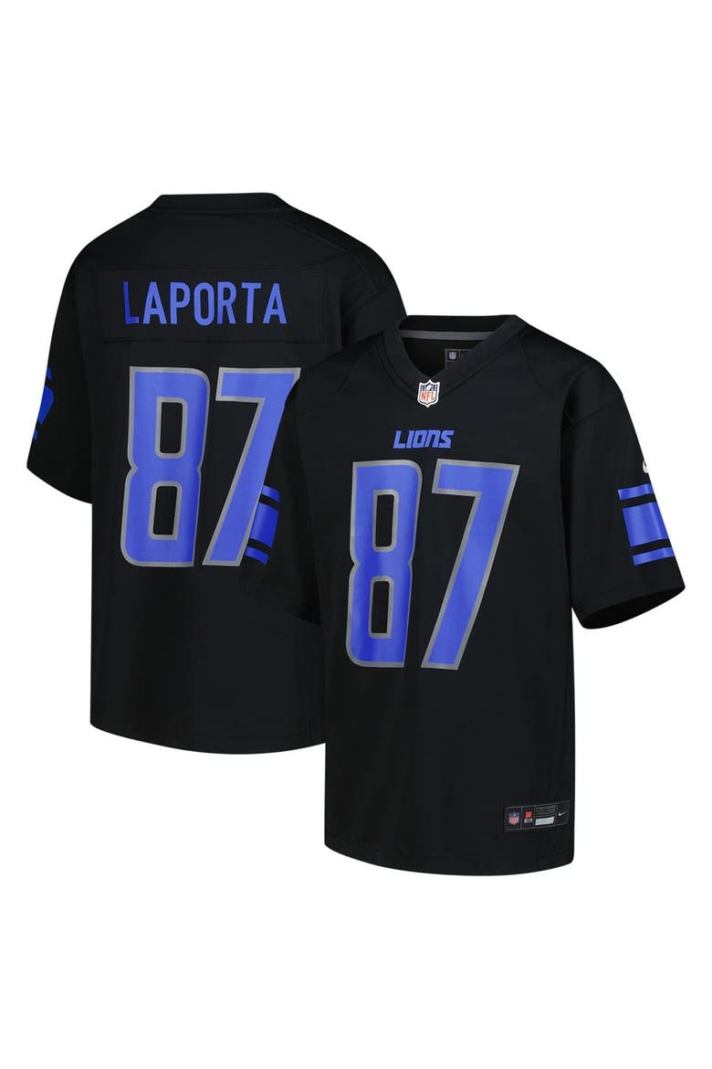 Youth Nike Sam LaPorta Black Detroit Lions Game Jersey, Main, color, Black