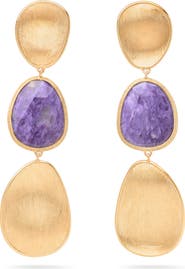 Marco Bicego Lunaria Charoite Drop Earrings