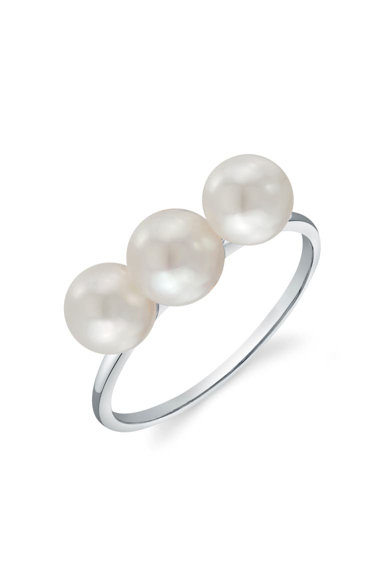 Freshwater Pearl Camille Ring, Main, color, White Gold
