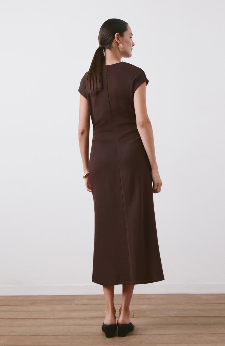 MANGO Pleated Dolman Sleeve Cotton Maternity Dress, Alternate, color, 