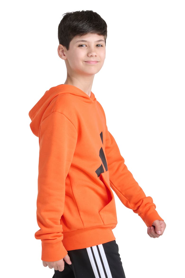 Kids' Big Logo Fleece Hoodie, Alternate, color, DARK ORANGE