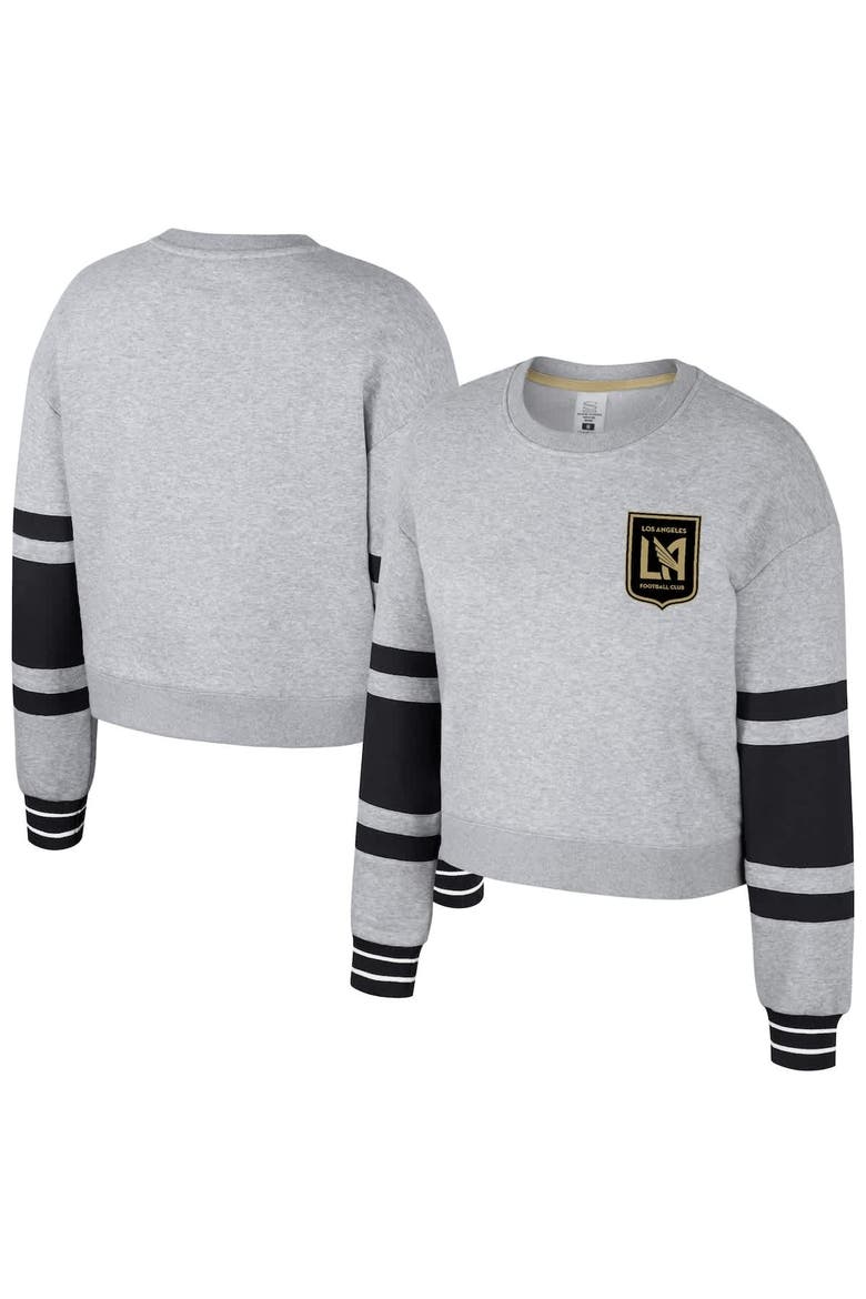 Women's Stadium Essentials Heather Gray LAFC Scrimmage Cropped Pullover Sweatshirt, Alternate, color, Heather Gray
