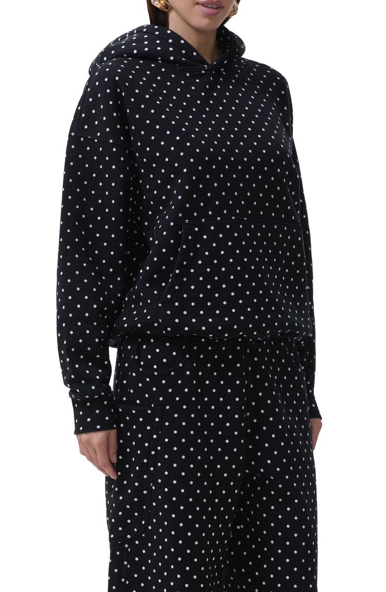 AFRM Blake Cotton Hoodie, Alternate, color, Noir Micro Dot