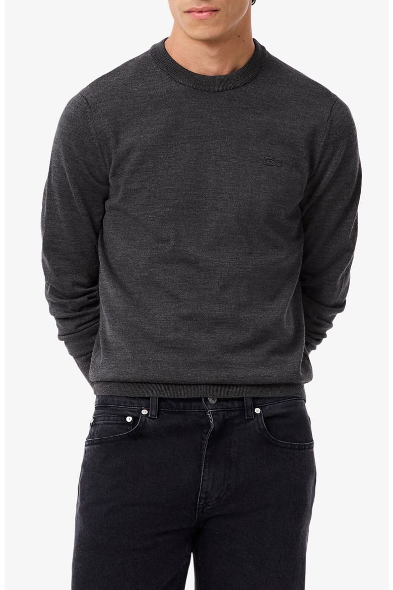 Merino Wool Crewneck Sweater, Main, color, PITCH CHINE
