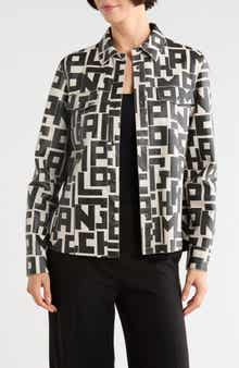 Longchamp Logo Print Leather Shirt