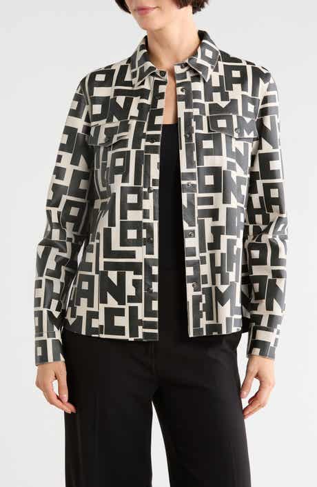 Longchamp Logo Print Leather Shirt