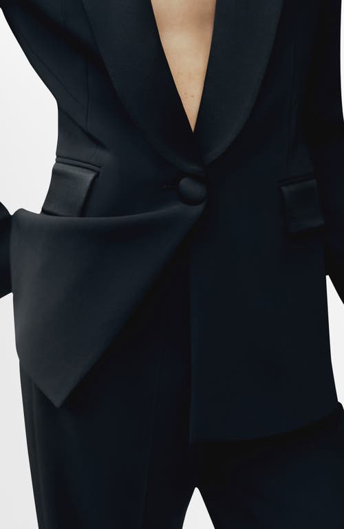 Mango High Waist Flare Pants In Black