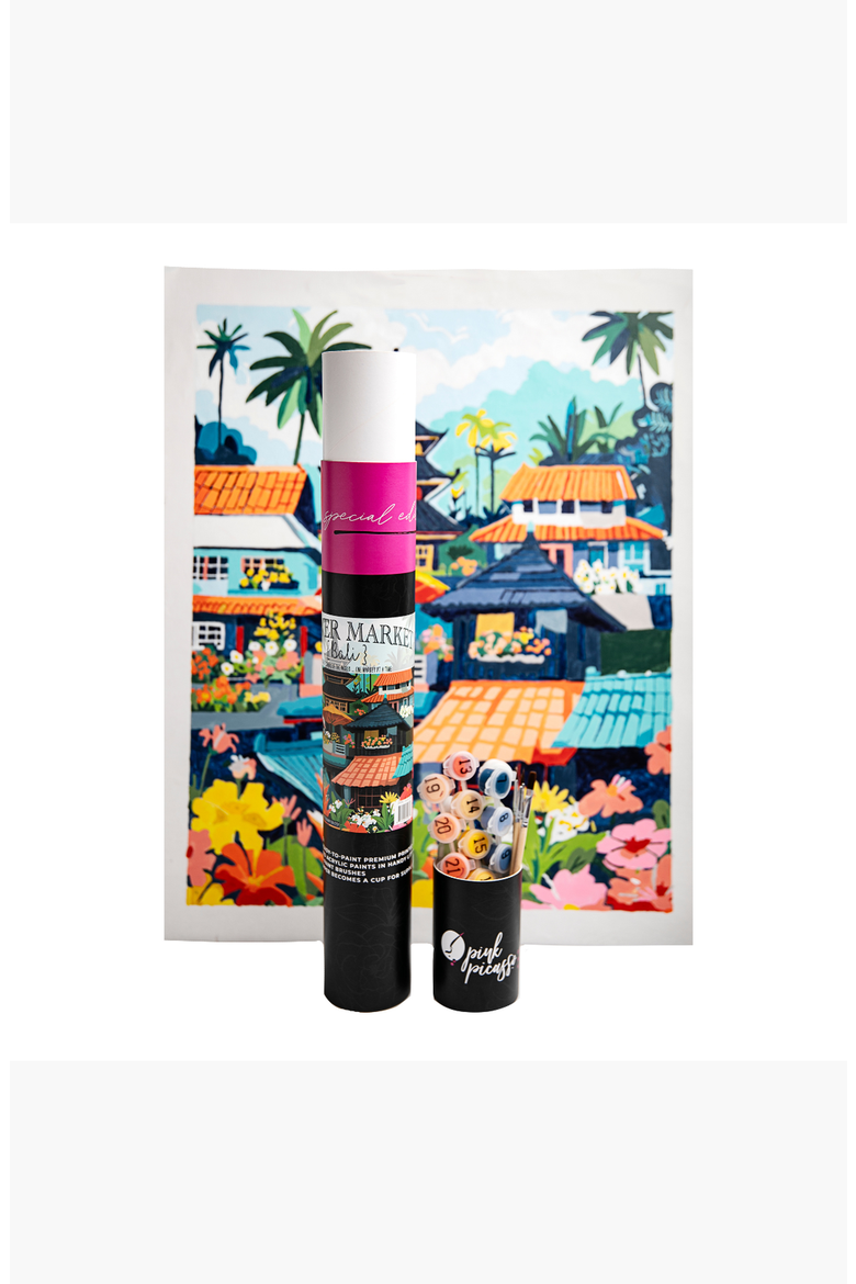 Bali Flower Market Paint by Numbers Kit, Alternate, color, Multicolor