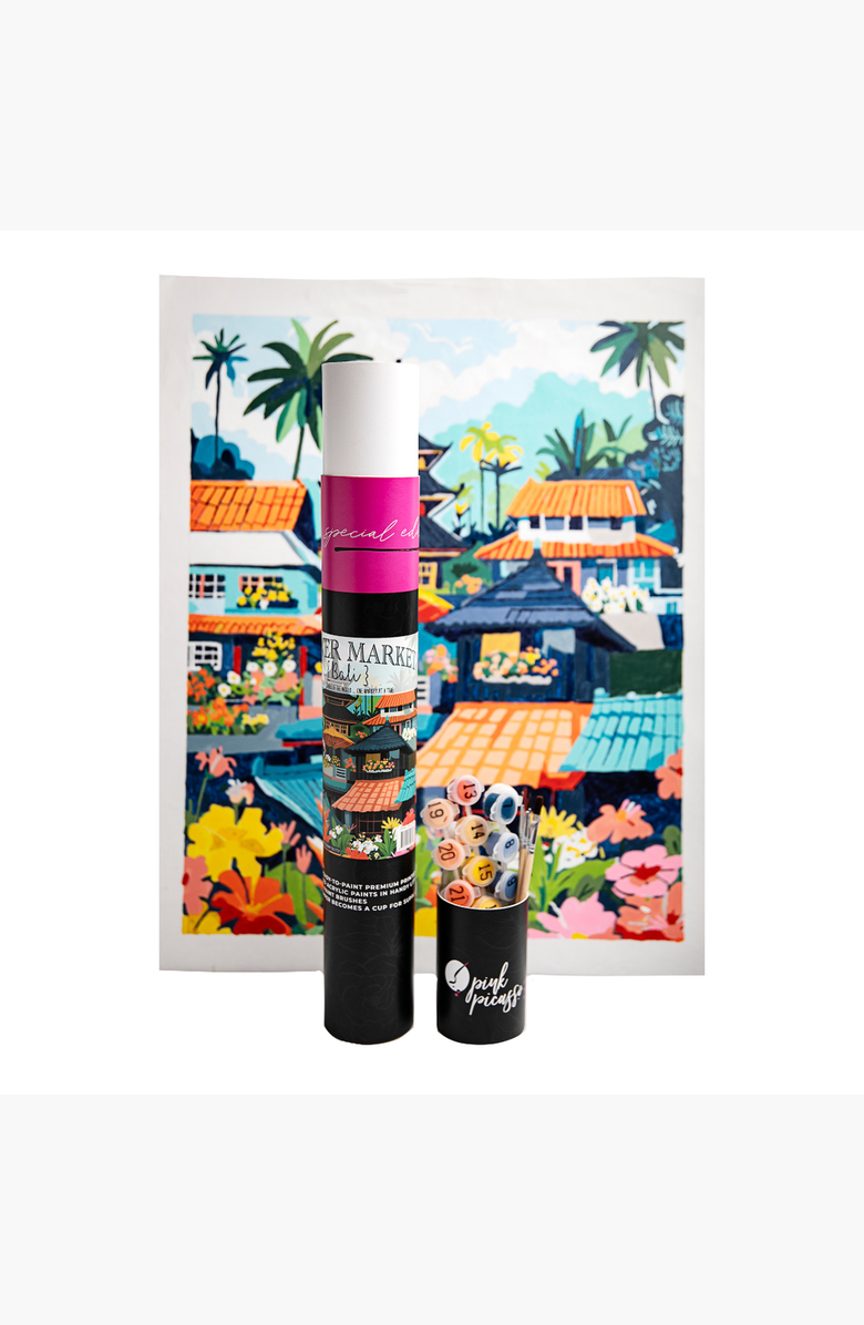 Pink Picasso Kits Bali Flower Market Paint by Numbers Kit, Alternate, color, Multicolor