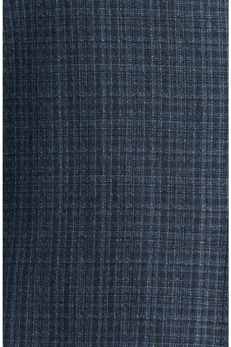 K Micro Check Slim Fit Wool & Silk Blazer, Alternate, color, DEEP SEA BLUE