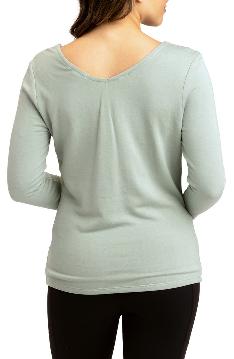 Threads 4 Thought Lorelai Feather Fleece Top, Alternate, color, Wasabi