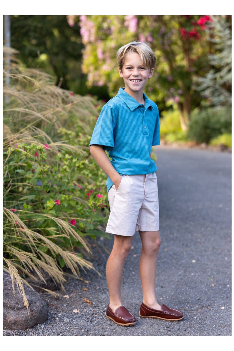 Boys Short Sleeve Polo Blue Green Mini Stripe, Alternate, color, Blue Green Mini Stripe