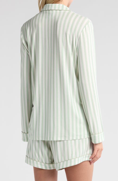 Nordstrom Moonlight Eco Long Sleeve Short Pajamas In Green