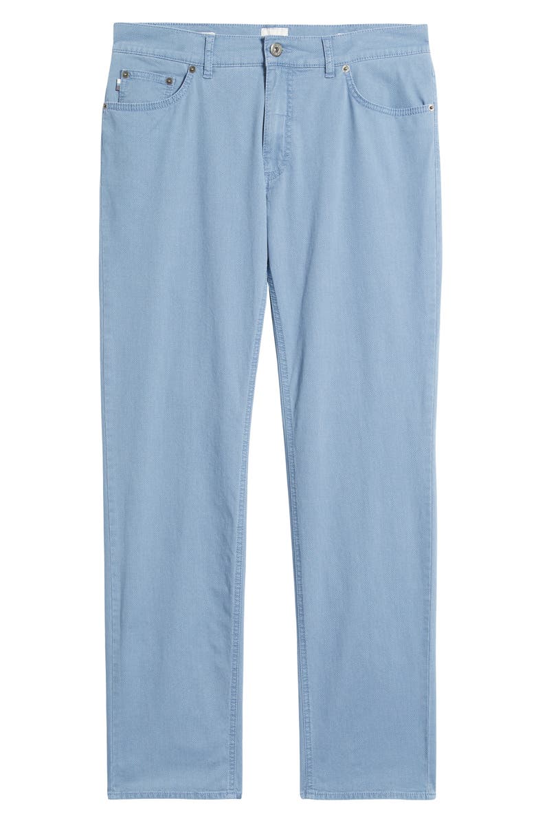 Brax Cooper Fusion Flex Microprint Regular Fit Straight Leg Pants, Alternate, color, Storm