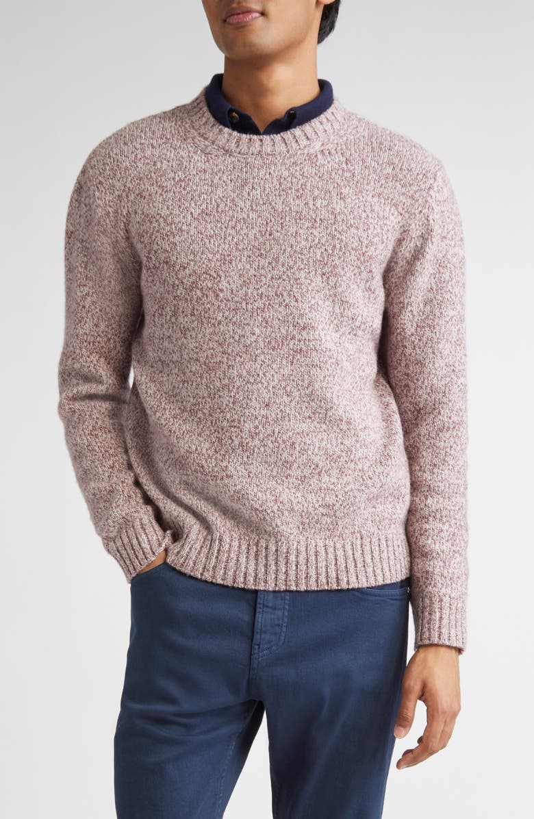 Eleventy Wool Crewneck Sweater, Main, color, 84 Raspberry