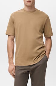 MANGO Regular Fit Medium Weight Cotton T-Shirt