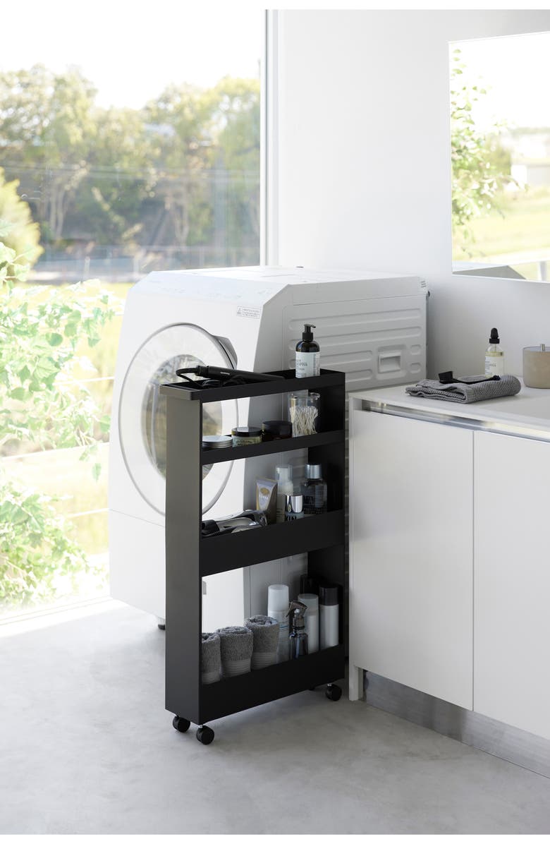 Yamazaki Slim Rolling Wagon, Alternate, color, Black